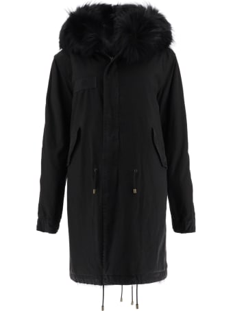 Mr & Mrs Italy Army Long Parka With Fur