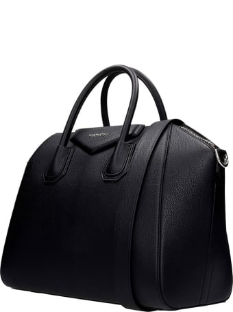 Givenchy Antigona Hand Bag In Black Leather