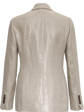 Brunello Cucinelli Double-breasted Linen Blazer