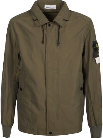 Stone Island Logo Patched Plain Jacket