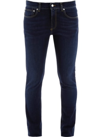 Alexander McQueen Slim Fit Jeans With Logo Embroidery