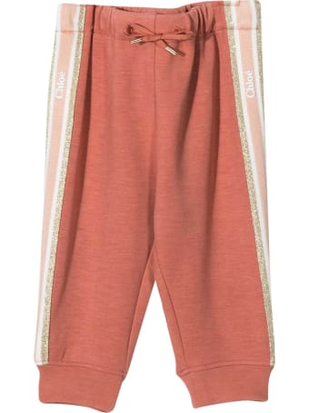 Chloé Pink Sports Trousers Chloé Kids