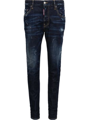 Dsquared2 Denim Jeans With Color Splash Detail