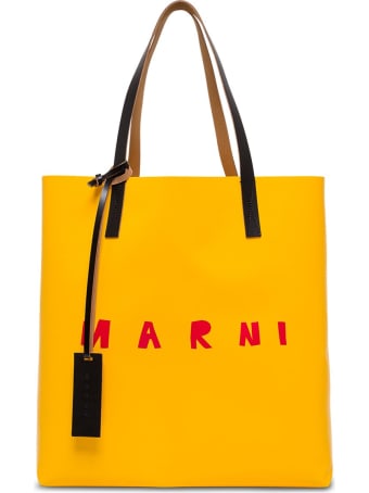 Marni Pvc Shopping Handbag With Logo