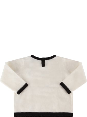 Bonpoint Ivory Sweater For Babygirl With Cherries
