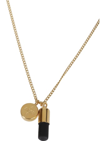 AMBUSH Gold-tone And Black Silver Necklace