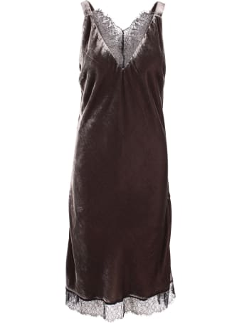 Gold Hawk 'lacey Velvet' Viscose Dress