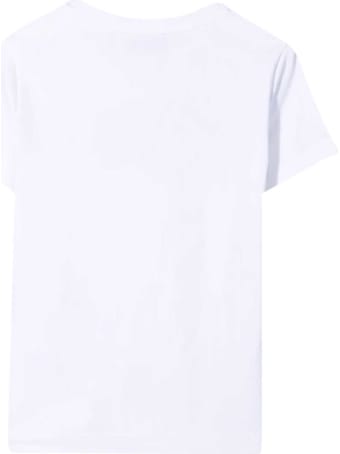 Moschino T-shirt Teen Bianca Con Stampa Multicolor
