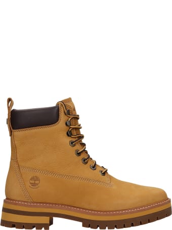 Timberland Courma Guy Combat Boots In Yellow Nubuck