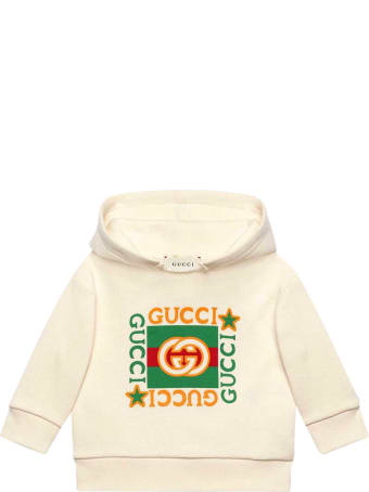 Gucci White Sweatshirt With Frontal Print