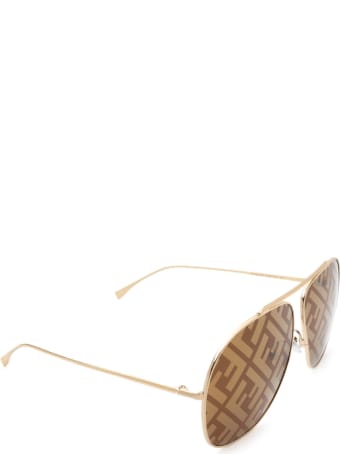 Fendi Fendi Ff 0407/g/s Gold Sunglasses