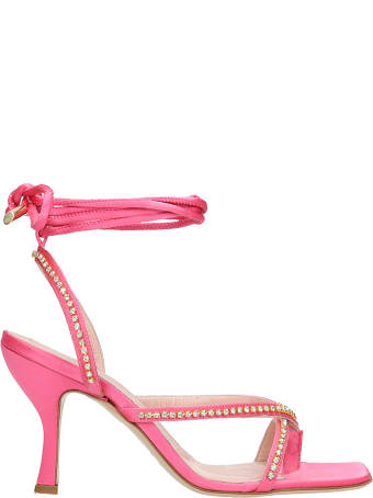 GIA COUTURE Sandals In Fuxia Satin