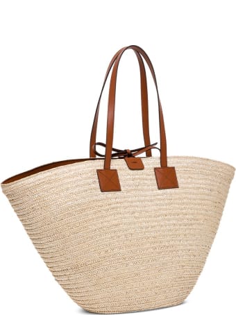 Etro Straw Handbag With Logo