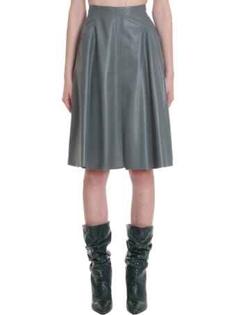 DROMe Skirt In Grey Leather