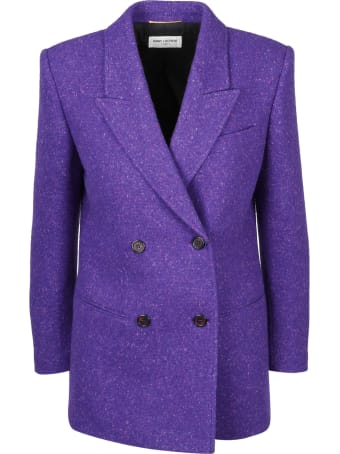 Saint Laurent Square Tweed Blazer