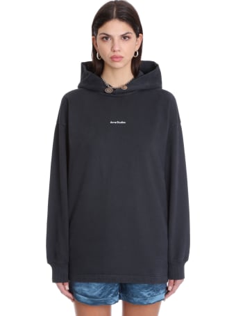 Acne Studios Fikka Stamp Sweatshirt In Black Cotton