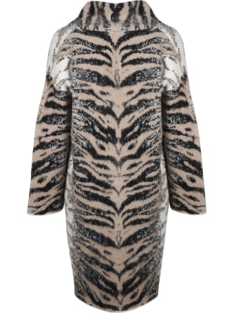 Laneus Animalier Knit Coat