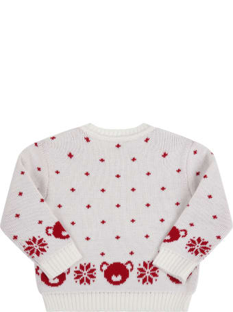 Little Bear White Sweater For Babykids