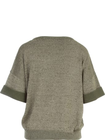 Base Lurex V Neck S/s Sweater