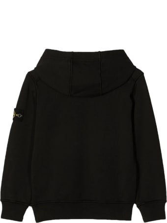 Stone Island Black Cotton Hoodie