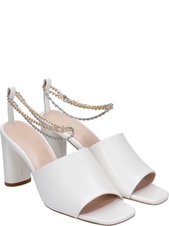 Kalda Inez Sandals In White Leather