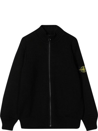Stone Island Junior Black Jacket Teen