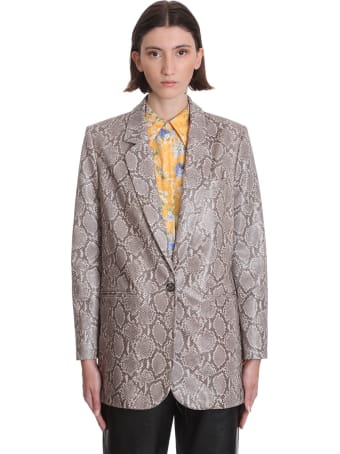 Magda Butrym Ottawa Blazer In Animalier Leather
