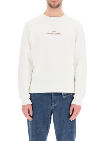 Maison Margiela Sweatshirt With Upside Down Logo Embroidery