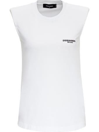 Dsquared2 Sleeveless Jersey T-shirt With Logo