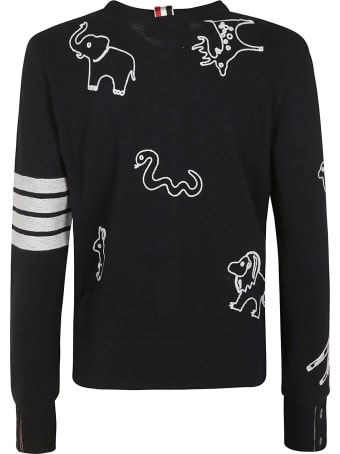 Thom Browne Chain Stitch Icon Crewneck Cardigan