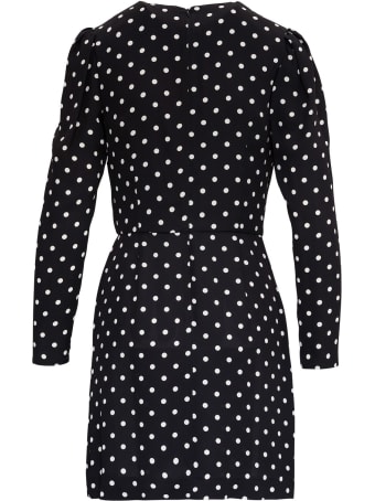 RED Valentino Polka Dots Pattern Dress In Crepe