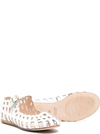 MiMiSol White Perforated Ballerina