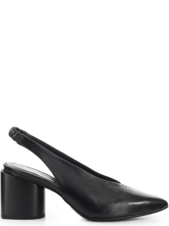Halmanera Black Nappa Leather Slingback Pump