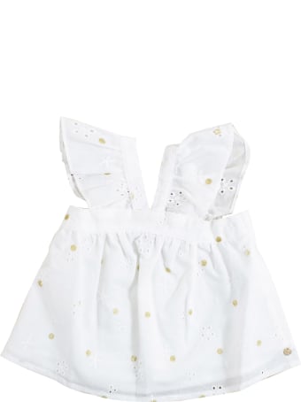 Lili Gaufrette Newborn Shirt With Embroidery