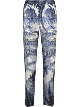 For Restless Sleepers Tropical Print Fitted Trousers
