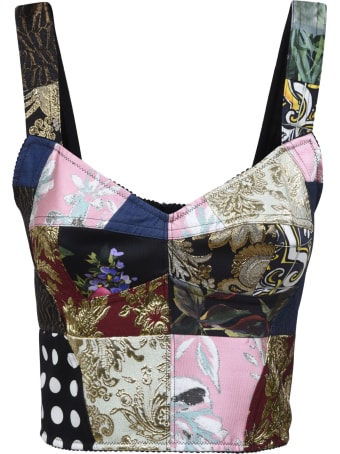 Dolce & Gabbana Rear Zipped Patched Top