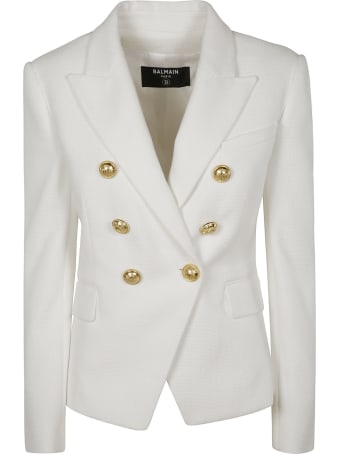 Balmain Double-breasted Plain Blazer