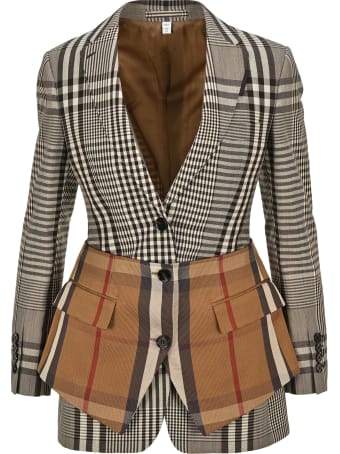 Burberry London Basque Detail Tailored Jacket