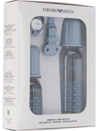 Emporio Armani New Borne Baby Bottle And Pacifier Set