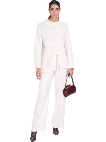 Maison Flaneur Knitwear In White Wool