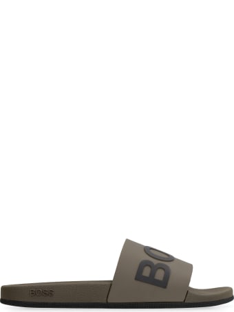 Hugo Boss Logo Detail Rubber Slides