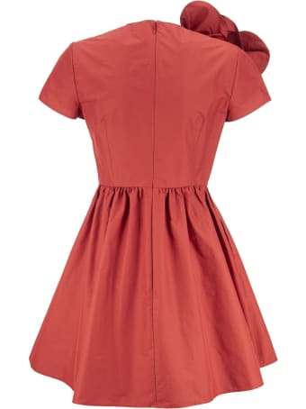 RED Valentino Cotton Taffeta Dress With Bow Detail