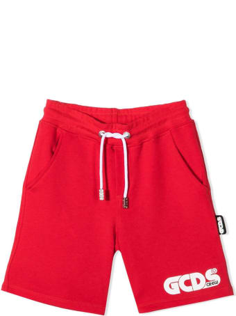 GCDS Red Cotton Shorts