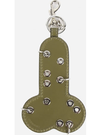J.W. Anderson Leather Keychain With Studs
