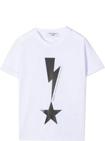 Neil Barrett White Cotton T-shirt