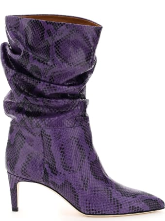 Paris Texas Python Print Slouchy Boots