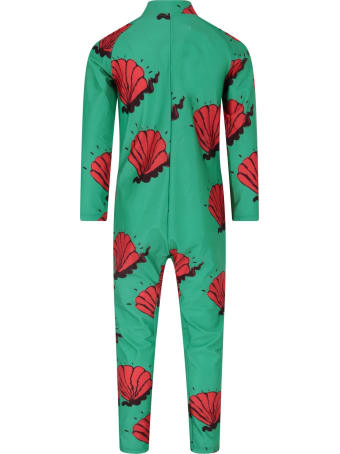 Mini Rodini Green Suit For Girl With Shells