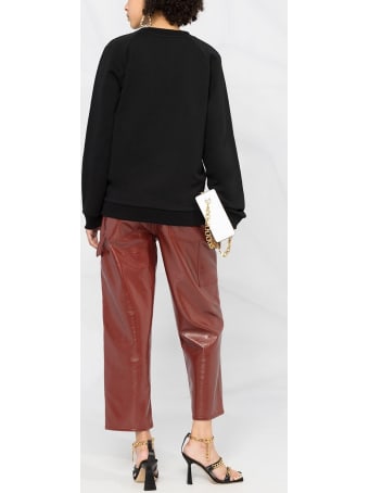Balmain Black Sweatshirt With Metallic Logo Print