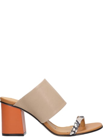 Fabio Rusconi Sandals In Taupe Leather