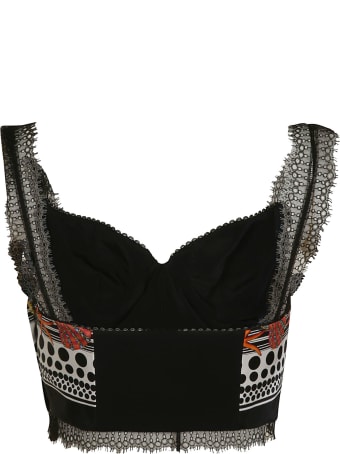 Versace Lace Strap Printed Top